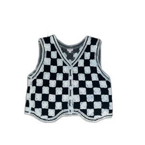 Grannycore Crochet Vest- S
